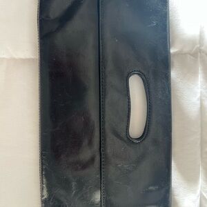 HOBO Black Leather Evening Bag